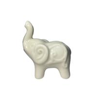 Estatua Enfeite Elefante de Porcelana Decorativo Sorte 7,5x7 - Moment