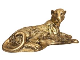 Estatua escultura decorativa Pantera negra, Dourada
