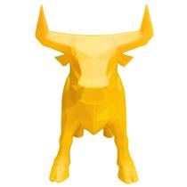 Estátua escultura decorativa touro enfeite moderno amarelo Estátua escultura decorativa touro enfeite moderno amarelo