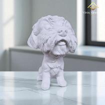 Estátua Escultura Shih Tzu em Gesso 22 Cm Pintada Decoração Pet Artesanal AVB DECOR Estátua Escultura Shih Tzu em Gesso 22 Cm Pintada Decoração Pet Artesanal AVB DECOR