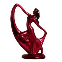 Estatua Estatueta Escultura Cerâmica Decorativa Cigana Mulher Dançarina Rubi - Elegance Decor