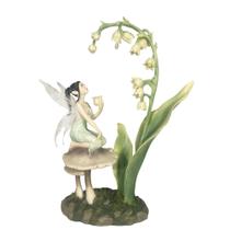 Estátua Fada do Lírio - 27cm - Resina e Porcelana