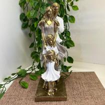 Estátua Família - 1 Menino e 1 Menina
