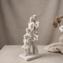 Estátua Família Casal Com Filhos Enfeite Decorativo Gesso Efeito Granito VÁRIAS VARIEDADES Estátua Família Casal Com Filhos Enfeite Decorativo Gesso Efeito Granito VÁRIAS VARIEDADES