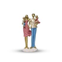 Estátua Família Com 2 Filhos Colorida Com Acabamento Sofisticado Em Gesso - VÁRIAS VARIEDADES Estátua Família Com 2 Filhos Colorida Com Acabamento Sofisticado Em Gesso - VÁRIAS VARIEDADES