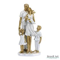 Estátua Família com Três Filhos - Mabruk