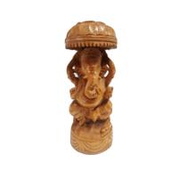 Estátua Ganesha De Madeira Entalhada - Loja da Índia