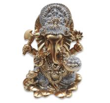 Estátua Ganesha Divindade do Sucesso e Prosperidade 10 cm
