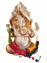 Estátua Ganesha Namastê Yoga Japamala Colorido Novidade Zen Estátua Ganesha Namastê Yoga Japamala Colorido Novidade Zen