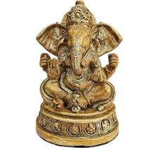 Estátua Ganesha Sentado Com A Cobra Na Cintura