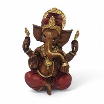 Estátua Ganesha Vermelho Sucesso e Prosperidade na Vida 14cm Estátua Ganesha Vermelho Sucesso e Prosperidade na Vida 14cm