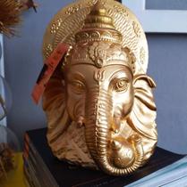Estátua Ganesha Yoga Meditação Prosperidade Decorar