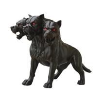 Estátua Gótica De Cão De Três Cabeças Preta Decoração De Halloween E Ação De Graças Para Interiores Estátua Gótica De Cão De Três Cabeças Preta Decoração De Halloween E Ação De Graças Para Interiores