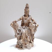 ESTATUA GUAN YIN SENTADA - Gesso ESTATUA GUAN YIN SENTADA - Gesso