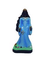 Estátua Iemanjá preta vestido azul imagem orixá umbanda Estátua Iemanjá preta vestido azul imagem orixá umbanda