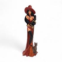 Estátua Imagem Bruxa Vermelha Wicca Sabedoria Delicada 15 cm Estátua Imagem Bruxa Vermelha Wicca Sabedoria Delicada 15 cm