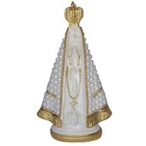 Estatua Imagem Nossa senhora aparecida - 20 cm manto branco - Cigano Hernane