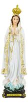 Estátua Imagem Nossa Senhora De Fátima Resina 30.5cm