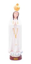 Estátua Imagem Nossa Senhora De Fátima Resina Grande 75cm
