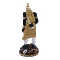 Estátua Imagem Orixá Obaluaê Obaluaiê Proteção 15 Cm