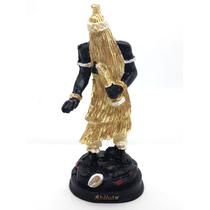 Estátua Imagem Orixá Obaluaê Obaluaiê Saúde e Cura 15 Cm