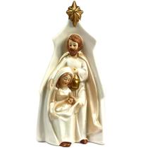 Estátua Imagem Sagrada Família Enfeite Decorativo Fé 20Cm Estátua Imagem Sagrada Família Enfeite Decorativo Fé 20Cm