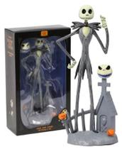 Estátua Jack Skellington - Jack and Zeros tombstone doghouse - neca