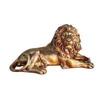 Estátua Leão Gesso Decorativo Luxo Para Escritório Dourado Dourado-escuro Estátua Leão Gesso Decorativo Luxo Para Escritório Dourado Dourado-escuro