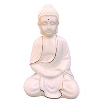 Estátua Luminária Buda Hindu Tibetano Porcelana - Equilíbrio Pedras Naturais
