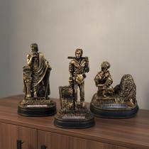 Estátua Maçonaria Aprendiz Companheiro Mestre Decoração Graus Maçônicos 3 unidades