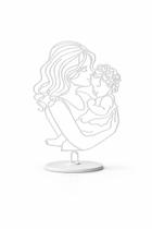 Estátua Mãe e Filho Dia das Mães Presente Decorativo Moldura Cor:Branco Estátua Mãe e Filho Dia das Mães Presente Decorativo Moldura Cor:Branco