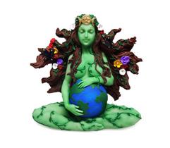Estátua Mãe Terra Gaia Escultura Decorativa Wicca Pachamama