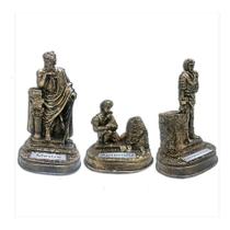 Estatua Mestre Aprendiz Companheiro Dourada Maçonaria Maçom