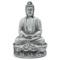 Estátua Mini Buda Hindu Tailandês Deus Riqueza Cinza 11 cm