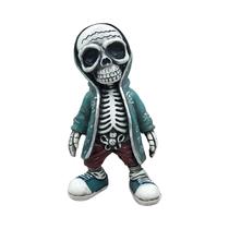 Estátua Miniatura De Esqueleto De Halloween Em Resina Decorativa