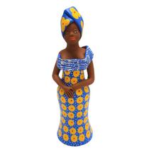Estátua Mulher Negra à Passeio Escultura Cerâmica Caruaru