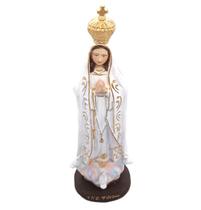 Estátua Nossa Senhora De Fátima Orando Resina 20cm
