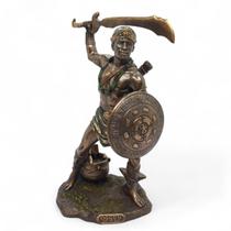Estátua Ogum Orixá do Ferro Guerreiro Bravura e Força 20 cm