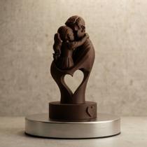 Estátua Pai com Filha Coração 20 cm - Estátua Pai com Filha Coração 20 cm -