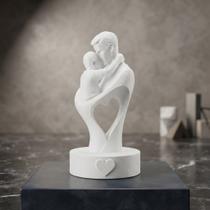 Estátua Pai com Filho Coração 20 cm - Estátua Pai com Filho Coração 20 cm -