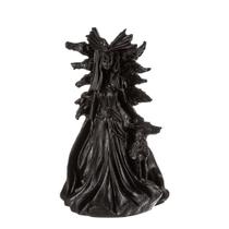 Estátua Pequena Hécate Deusa Tríplice Preta em Resina Estátua Pequena Hécate Deusa Tríplice Preta em Resina