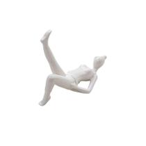 Estatua Posição Yoga Enfeite Porcelana Decorativo Branco - You Bai