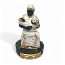 Estátua Preta Velha em Resina Paz e Sabedoria 8 cm Estátua Preta Velha em Resina Paz e Sabedoria 8 cm