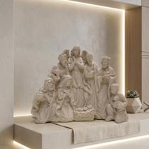 Estátua Sagrada Família Natalina Gesso Minimalista 29cm VÁRIAS VARIEDADES Estátua Sagrada Família Natalina Gesso Minimalista 29cm VÁRIAS VARIEDADES