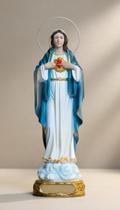 Estátua Sagrado Coração Maria 20cm Resina