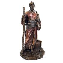 Estátua Sócrates Filósofo Grego Decoração Luxo Veronese 30cm Estátua Sócrates Filósofo Grego Decoração Luxo Veronese 30cm