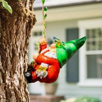 Estátua suspensa de gnomo de jardim WONDHOME com decoração de borboleta Estátua suspensa de gnomo de jardim WONDHOME com decoração de borboleta