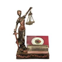 Estátua Thêmis Deusa da justiça porta cartão em resina Estátua Thêmis Deusa da justiça porta cartão em resina