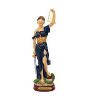 Estátua Thêmis Deusa Dama da Justiça 30,5 CM Enfeite Resina