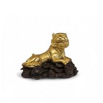 Estátua Tigre da Sorte c/ Moedas Decoração Feng Shui Preto e Dourado Prosperidade VÁRIAS VARIEDADES